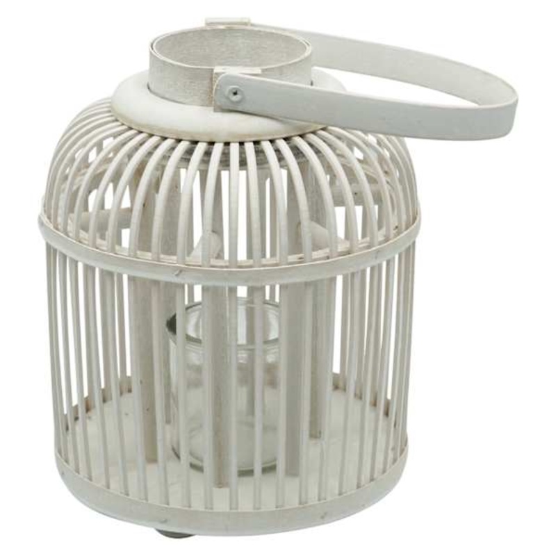 White Bamboo Lantern, 11″
