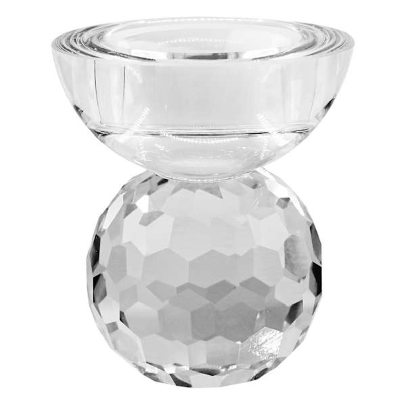 Crystal Ball Taper Candle Holder, 3.5″