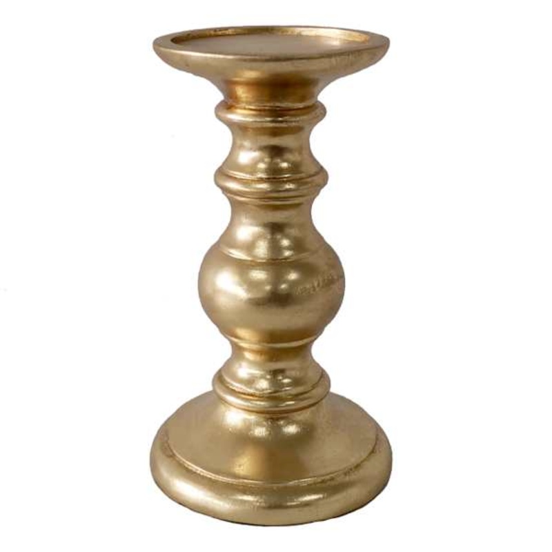 Gold Stacked Orb Candle Holder, Small