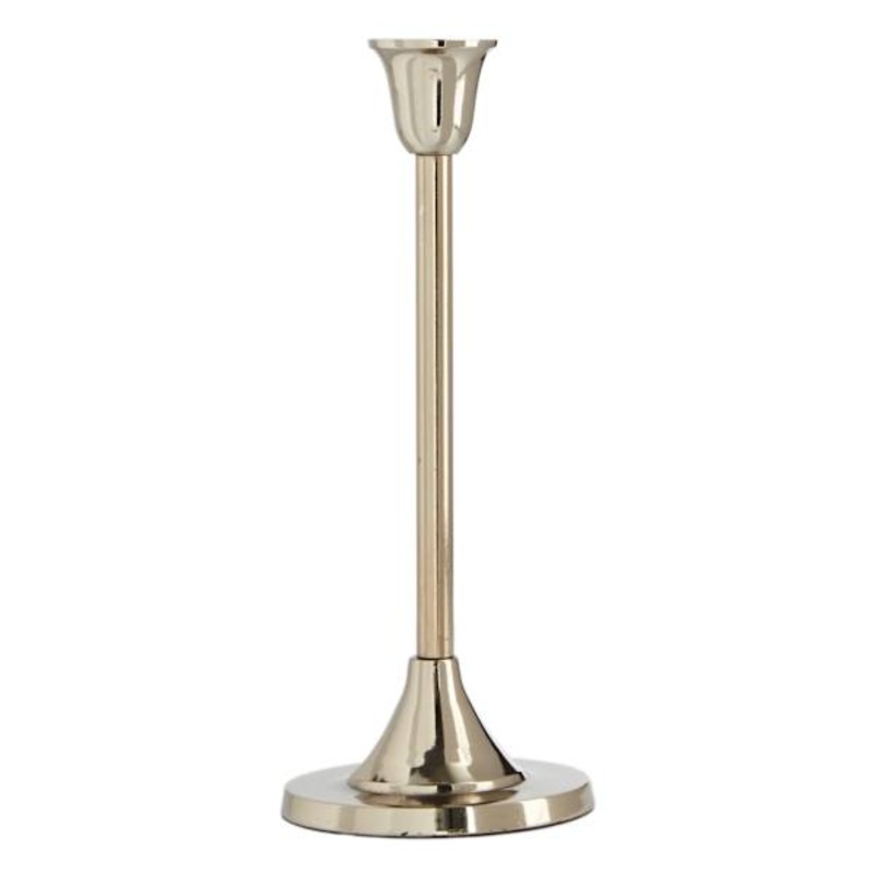 Gold Taper Candle Holder, 10″