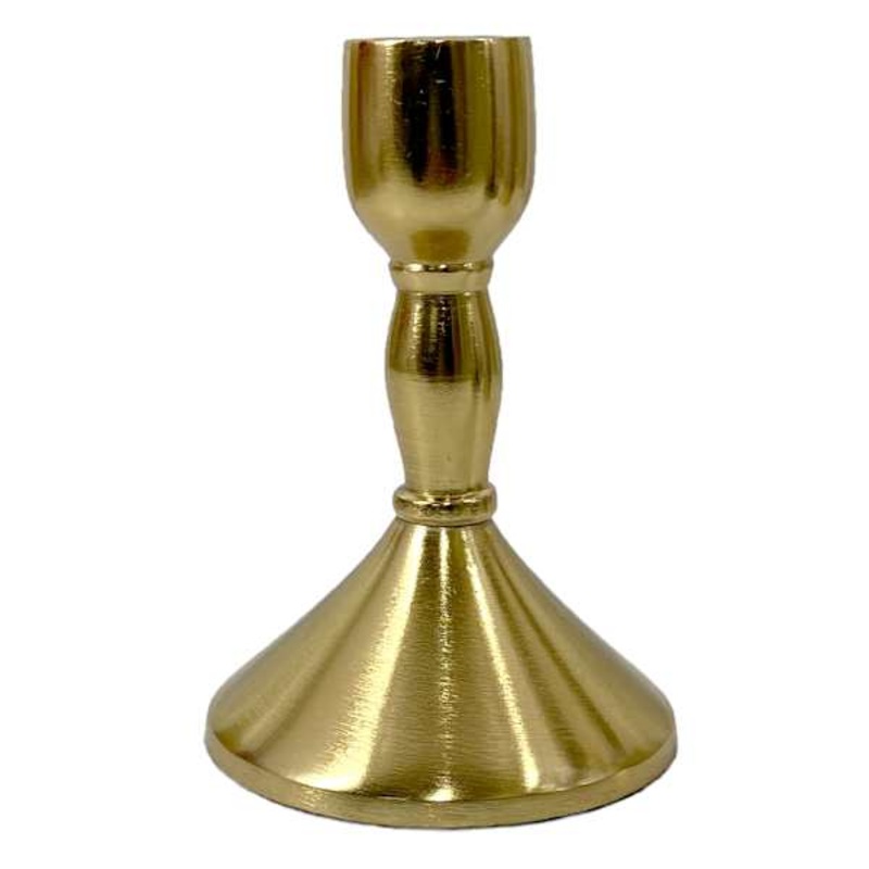Gold Taper Candle Holder, 5″
