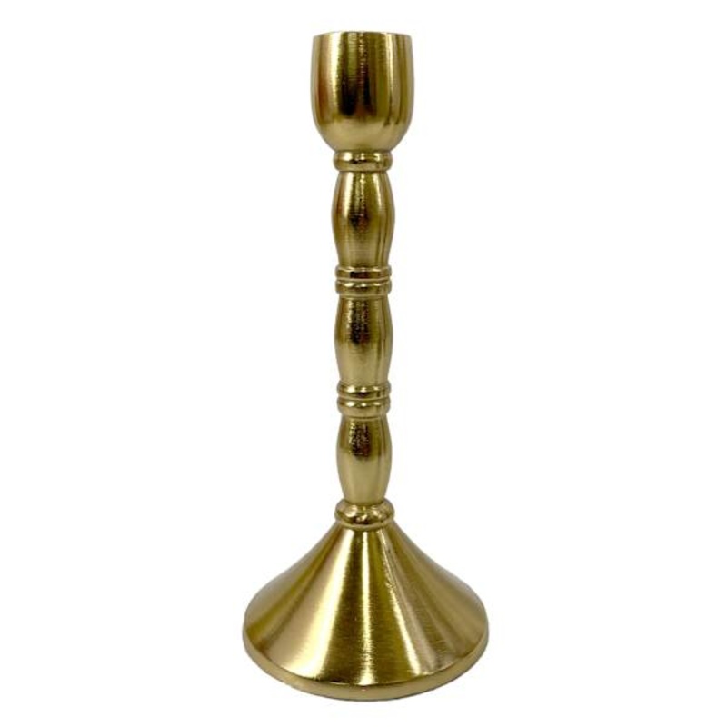 Gold Taper Candle Holder, 8″