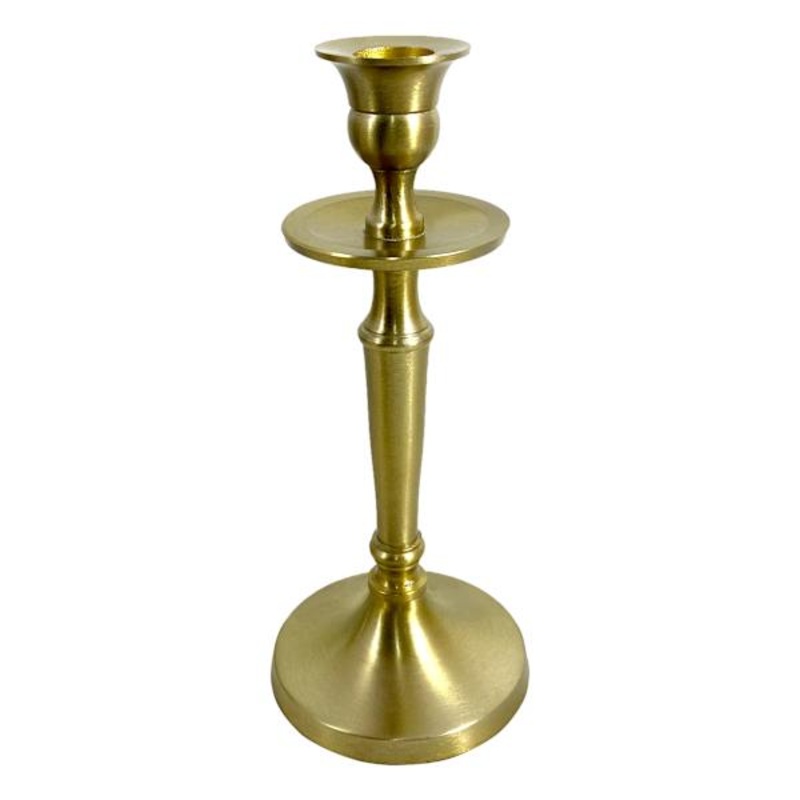 Gold Taper Candle Holder, 8.5″
