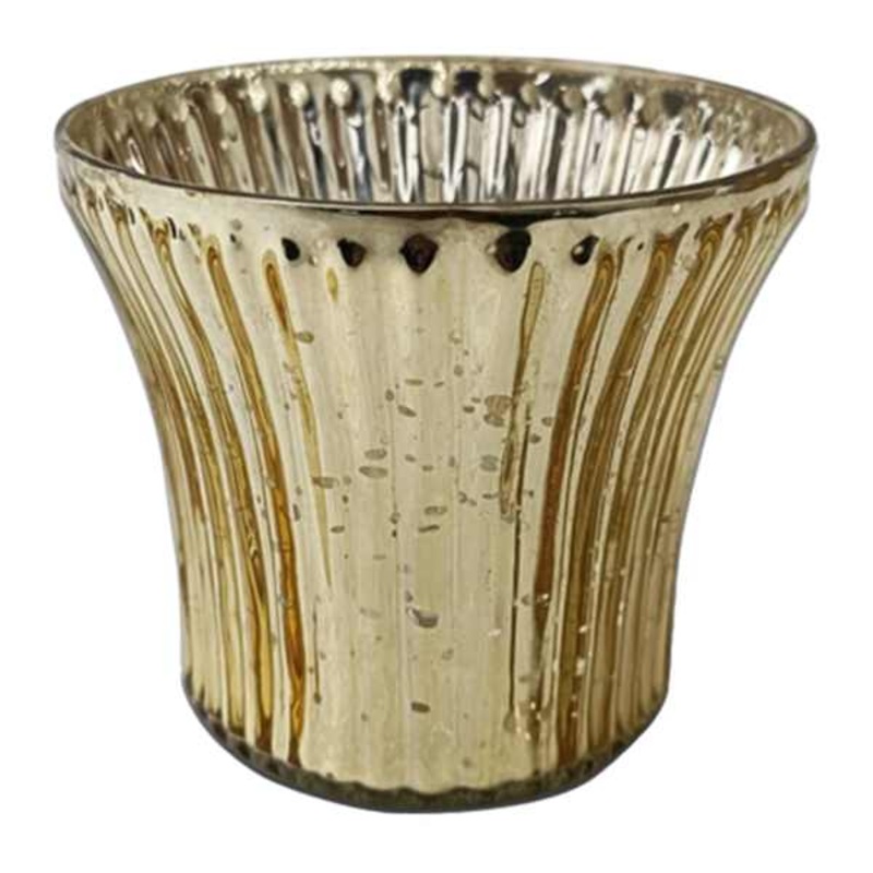 Gold Votive Candle Holder, 3.8″
