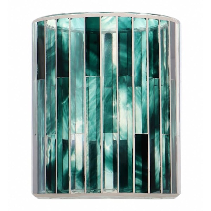 Green Glass Hurricane, 6″