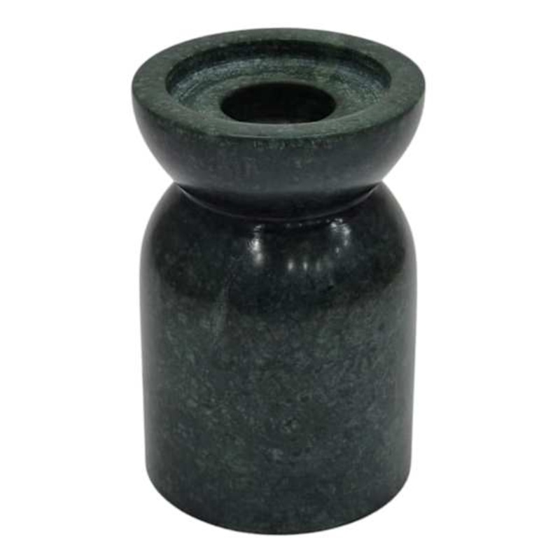 Green Marble Pillar Candle Holder, 6″