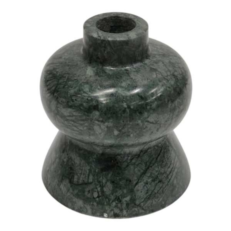 Green Marble Taper Candle Holder, 4″