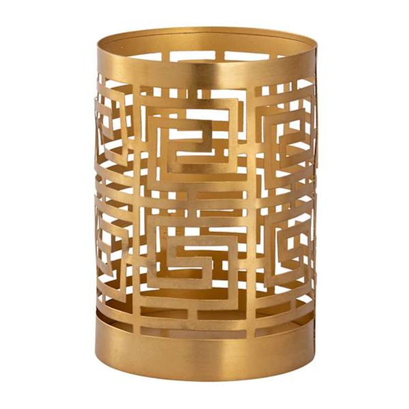 Key Scroll Pillar Candle Holder, Small