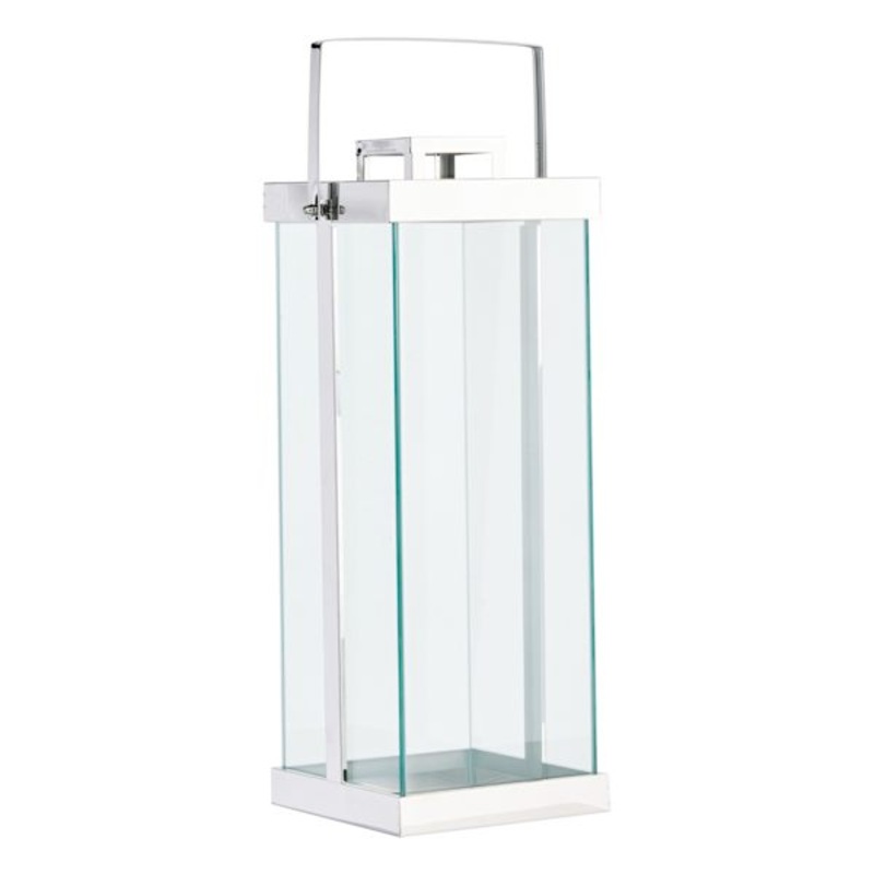 Laila Ali Metal & Glass Lantern, 19″