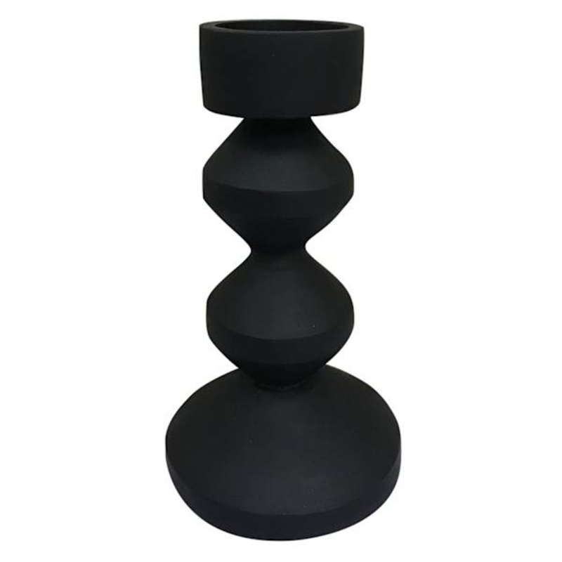 Matte Black Taper Candle Holder, 6″