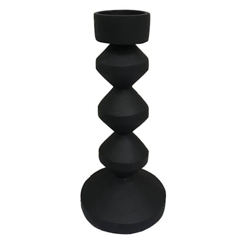 Matte Black Taper Candle Holder, 8″