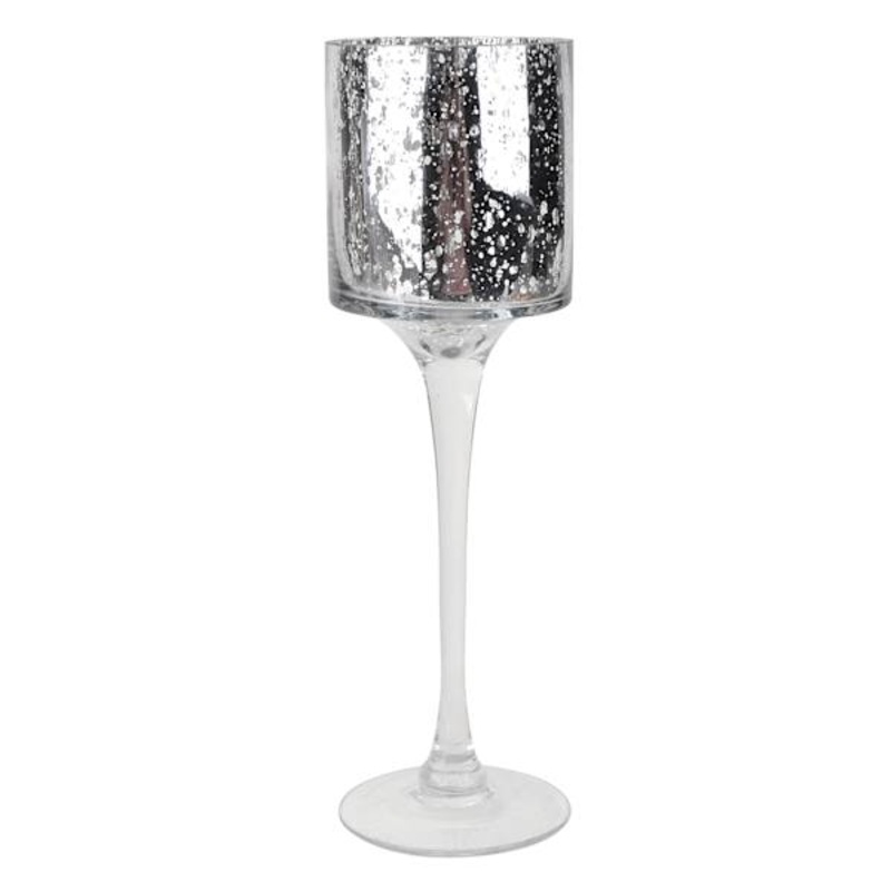 Mercury Glass Votive Holder, 11.8″