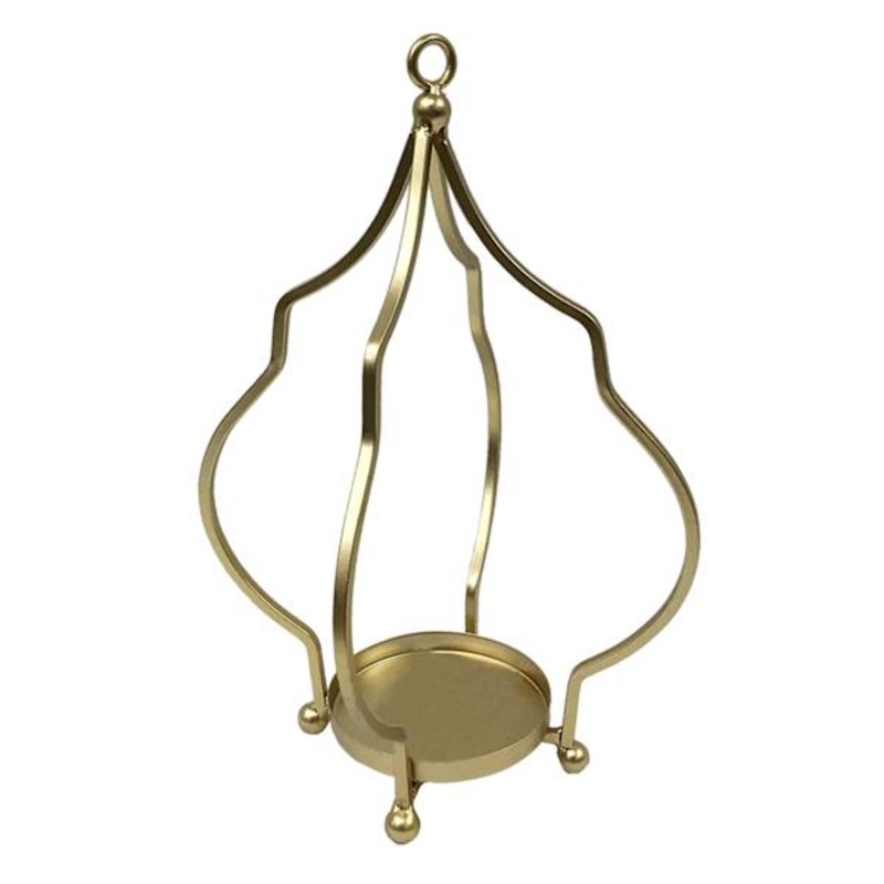 Metal Gold Candle Holder, 12″