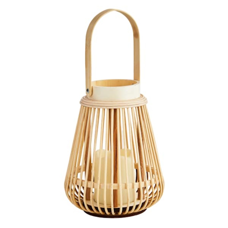 Natural LED Rattan Lantern, 7×9