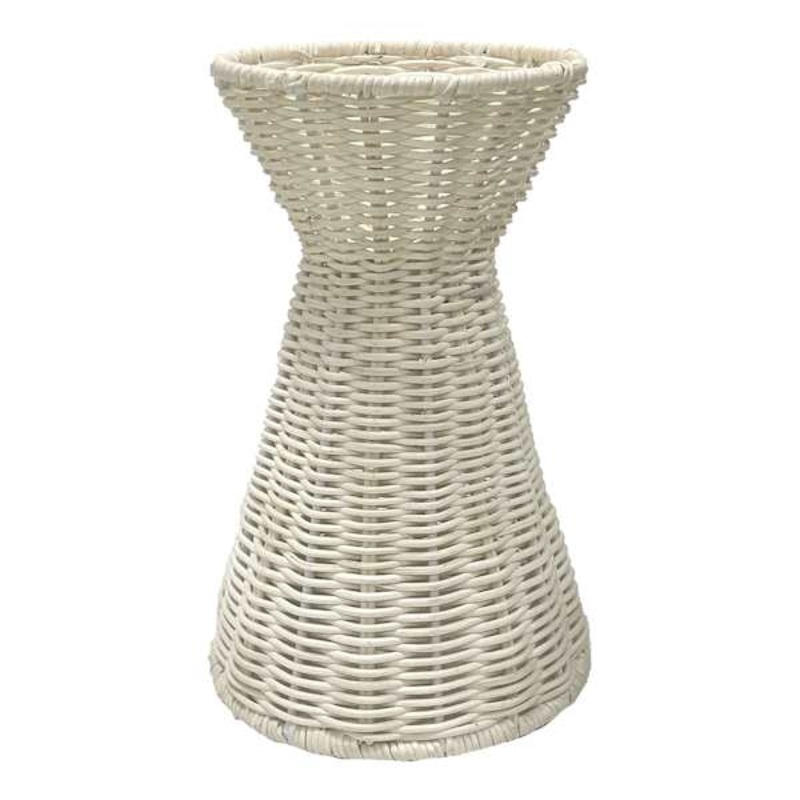 Natural Rattan Pillar Candle Holder, 9″