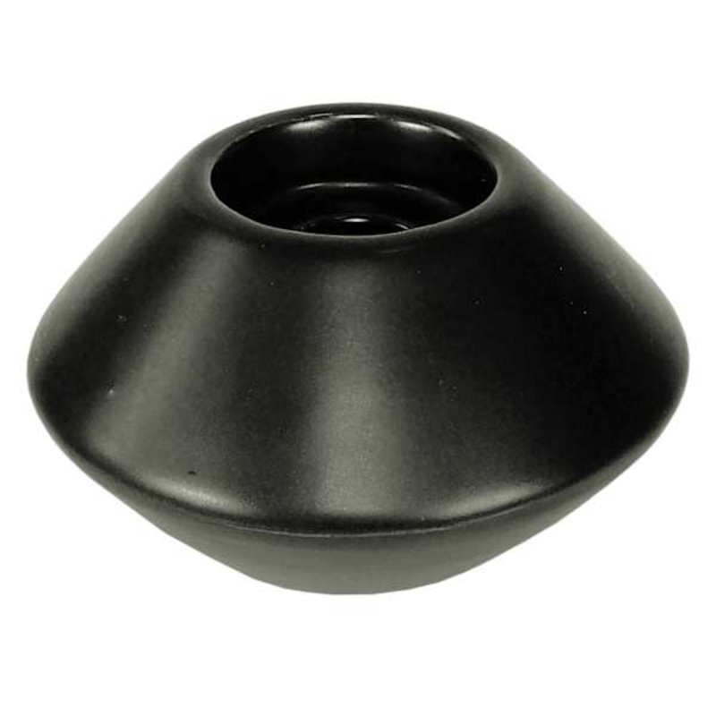 Black Ceramic Votive Candle Holder, 4″