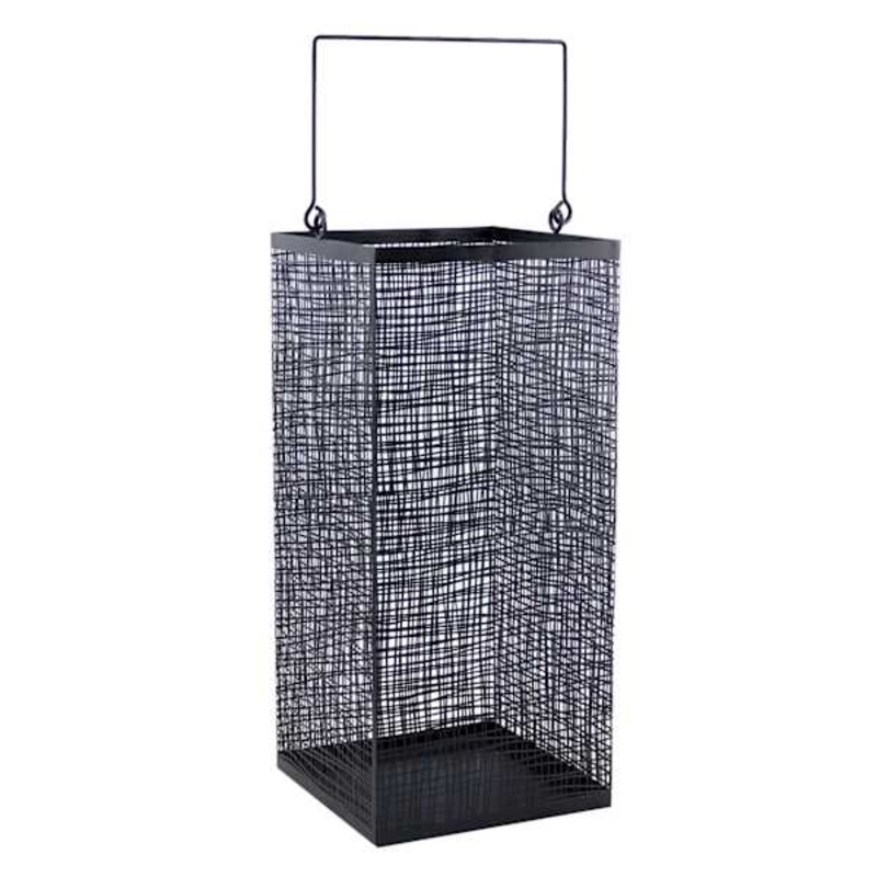 Crosby St. Black Metal Lantern, 15″