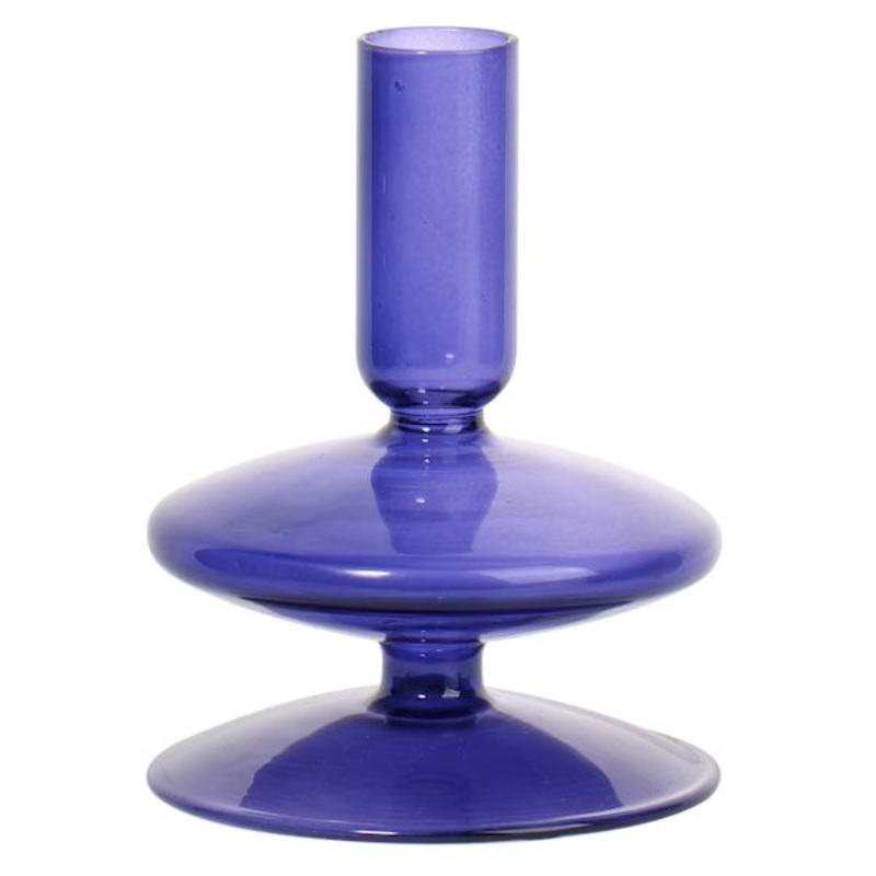 Crosby St. Blue Taper Candle Holder, 5″
