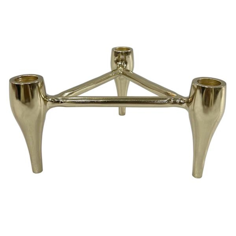 Crosby St. Gold 3-Tier Tapered Candle Holder, 4″