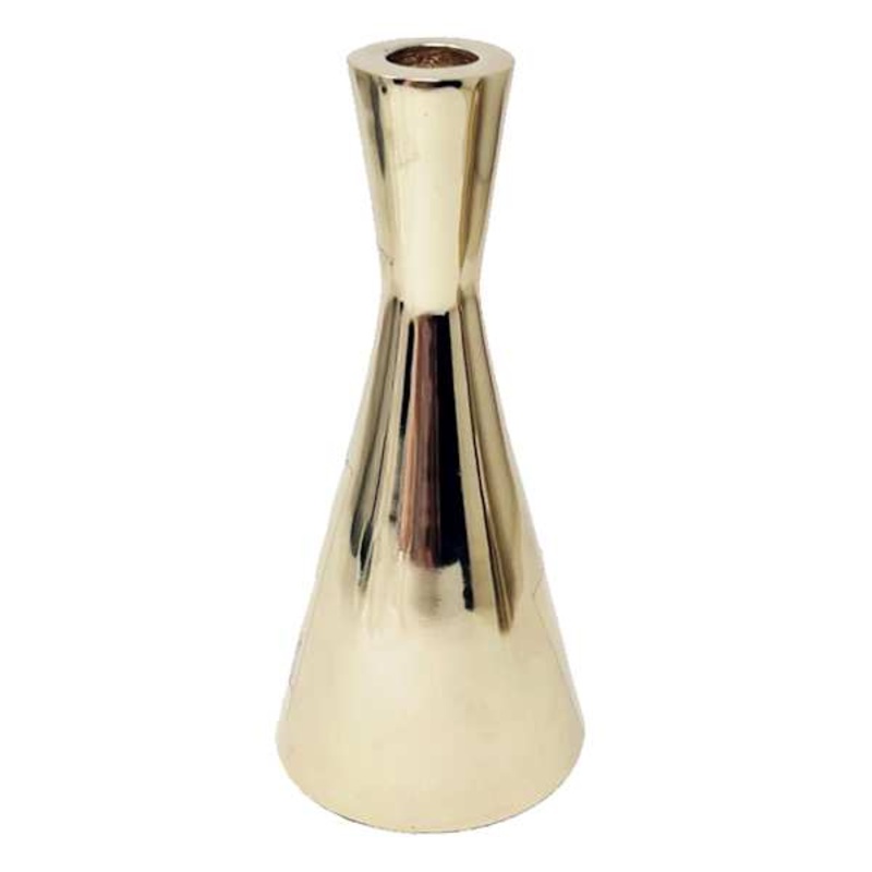 Crosby St. Gold Beaker Taper Candle Holder, 10″