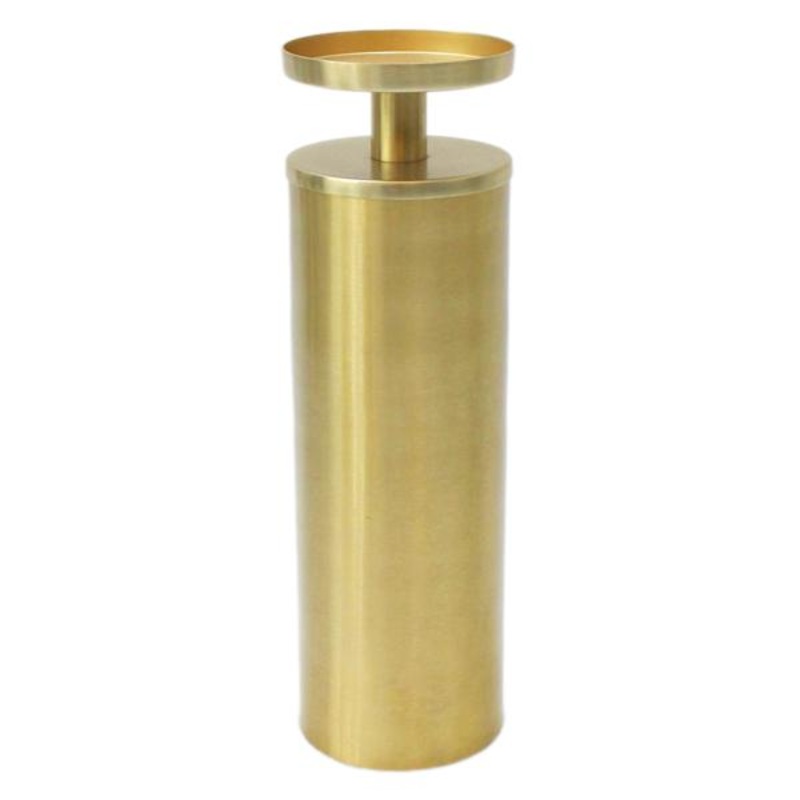 Crosby St. Gold Metal Candle Holder, 13×4