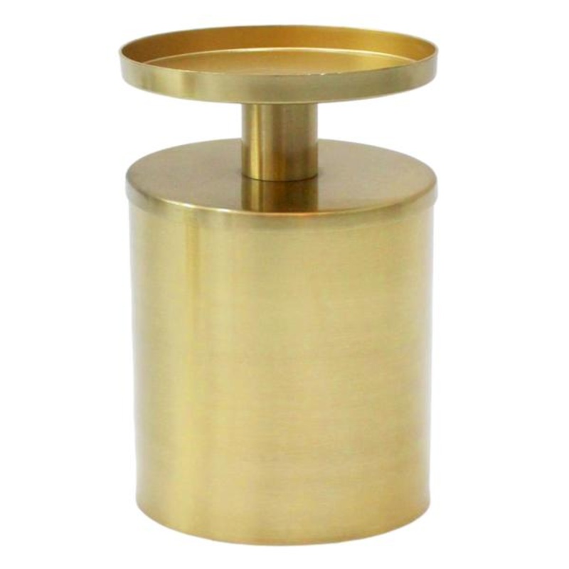 Crosby St. Gold Metal Candle Holder, 6×4