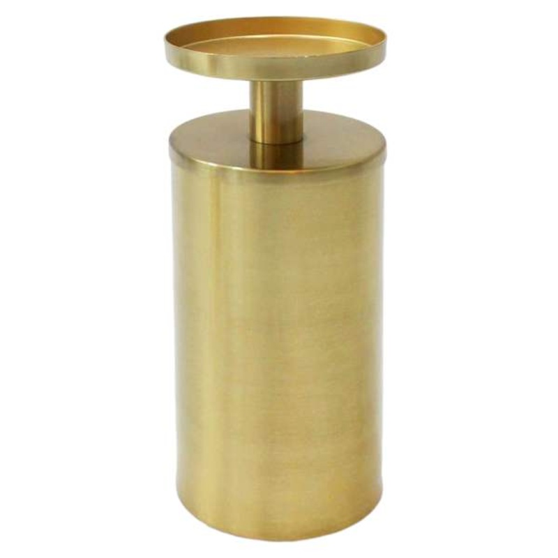 Crosby St. Gold Metal Candle Holder, 9×4