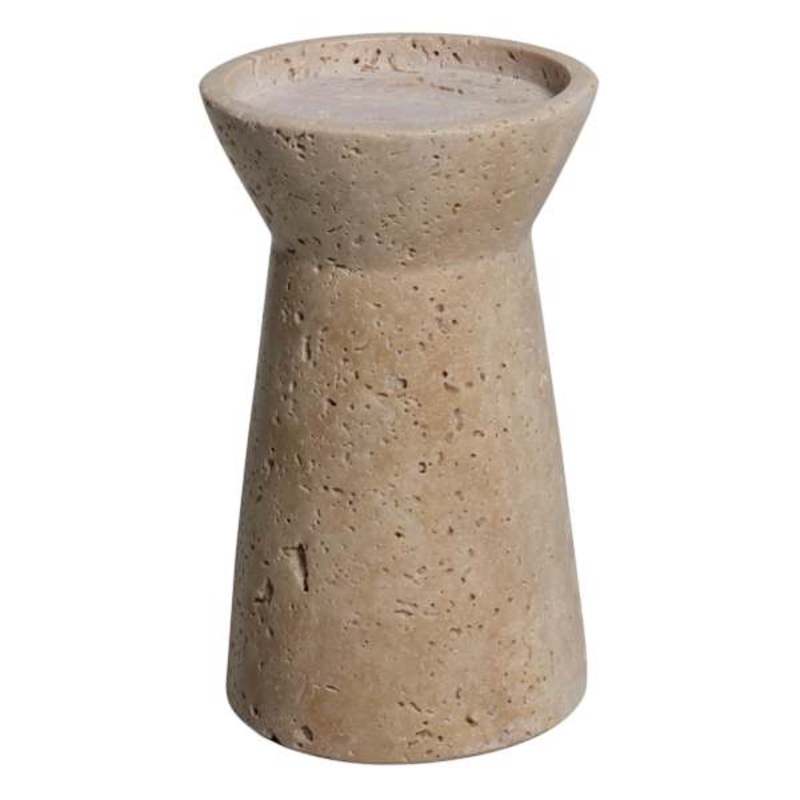 Crosby St. Travertine Candle Holder, 6″