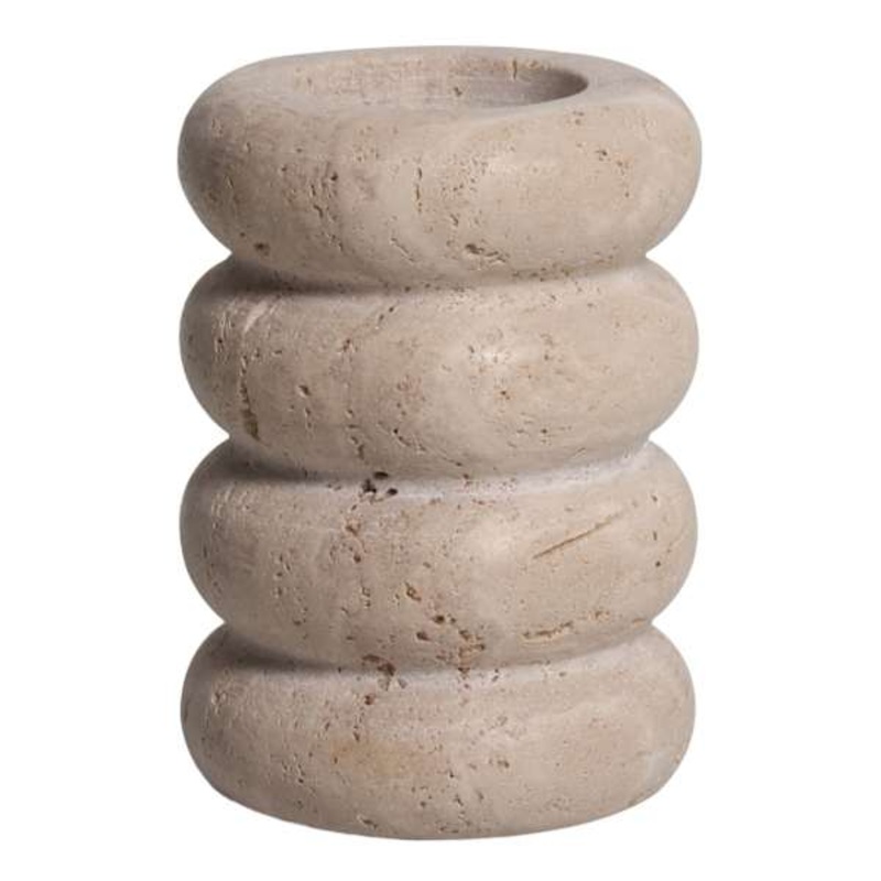 Crosby St. Travertine Taper Candle Holder, 3×4