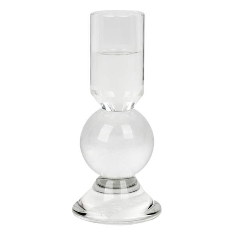 Crystal Glass Candle Holder, 5.3″