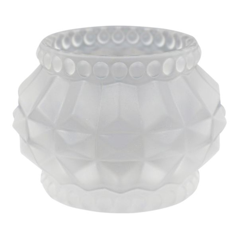 Frosted Glass Candle Holder, 2″