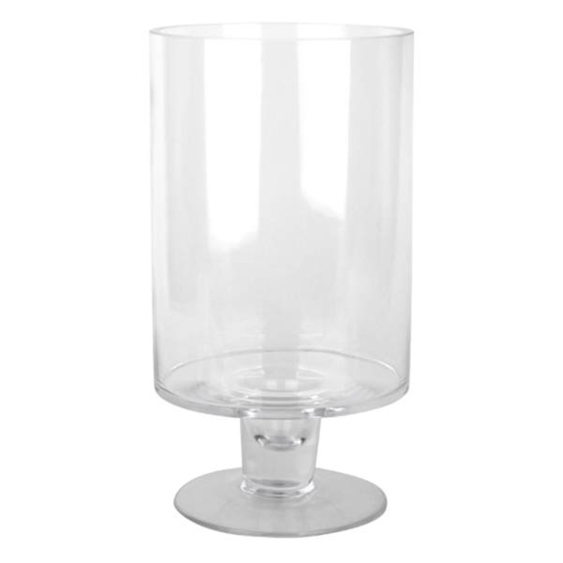 Glass Hurricane Candle Holder, 9″