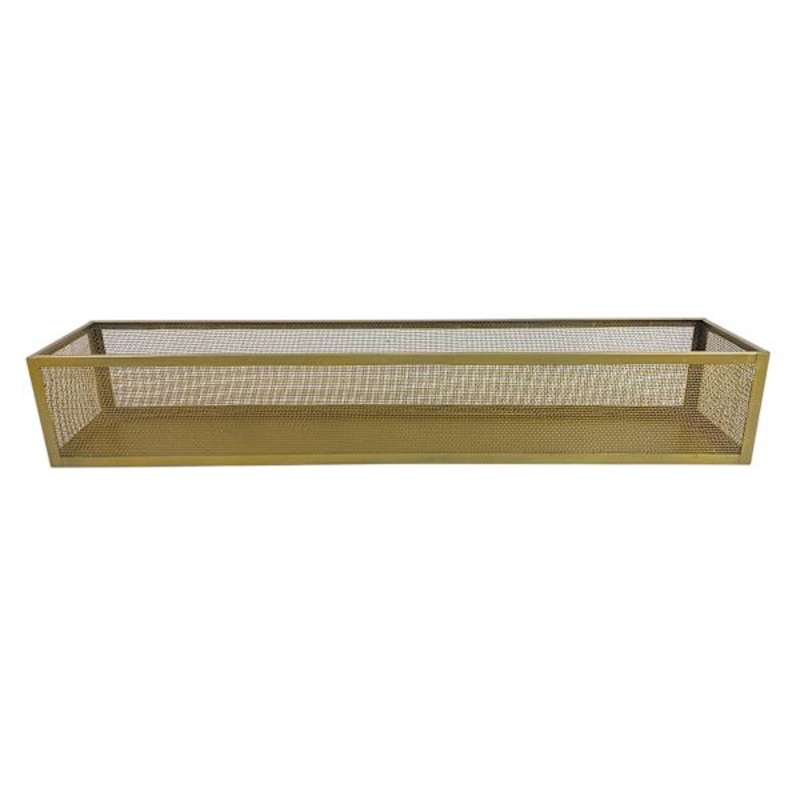 Gold Mesh Candle Holder, 24″
