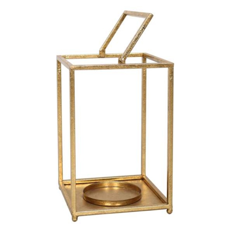 Gold Metal Candle Holder, 14″