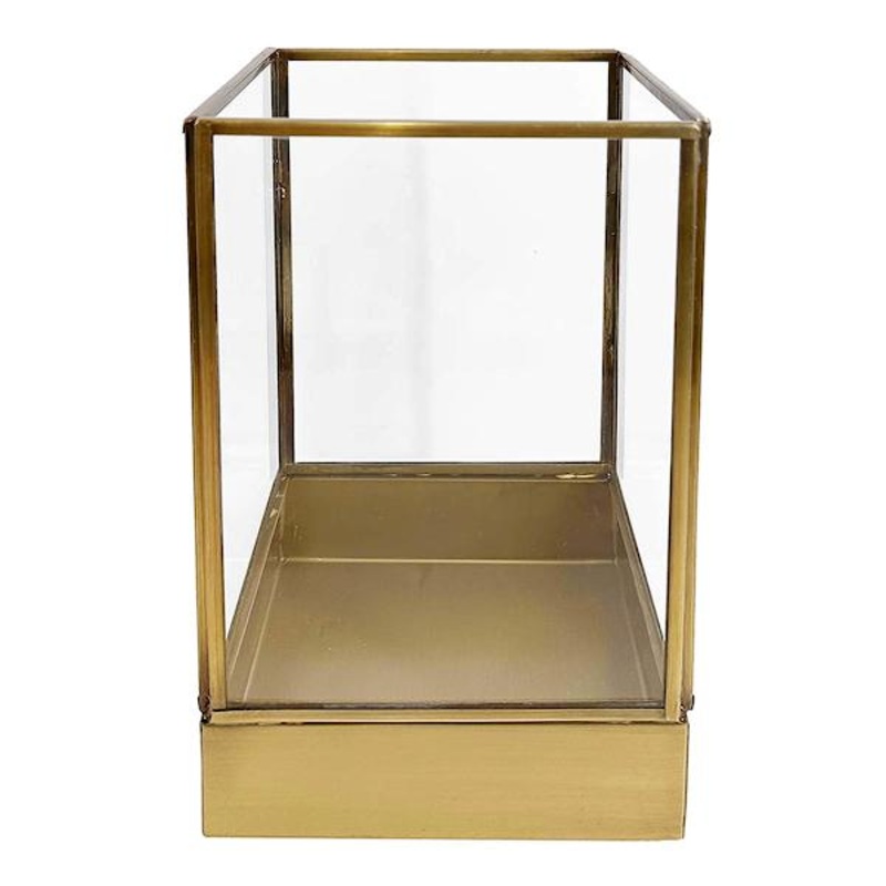 Gold Metal Rectangular Lantern, 8″