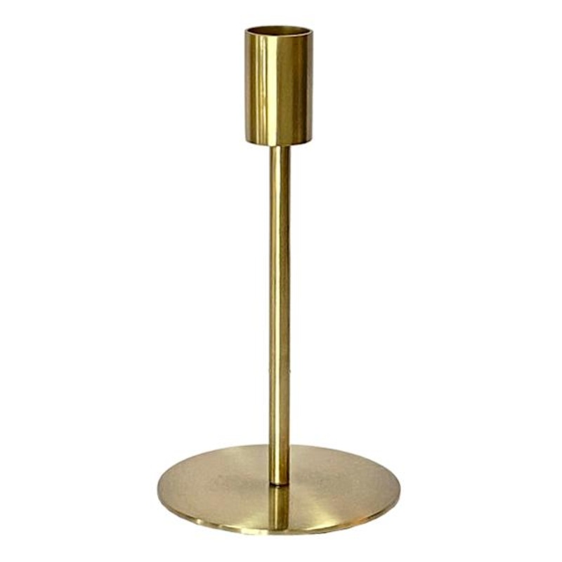Gold Metal Taper Candle Holder, 7″