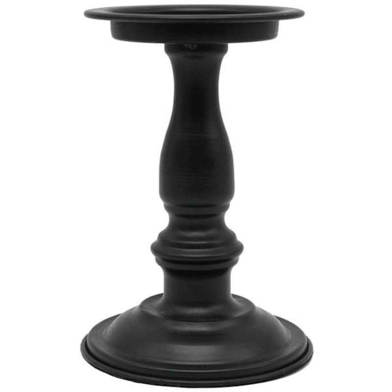 Black Candle Holder, 7″