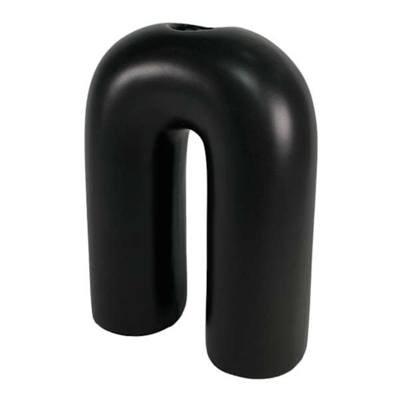 Black Ceramic Candle Holder, 4×5