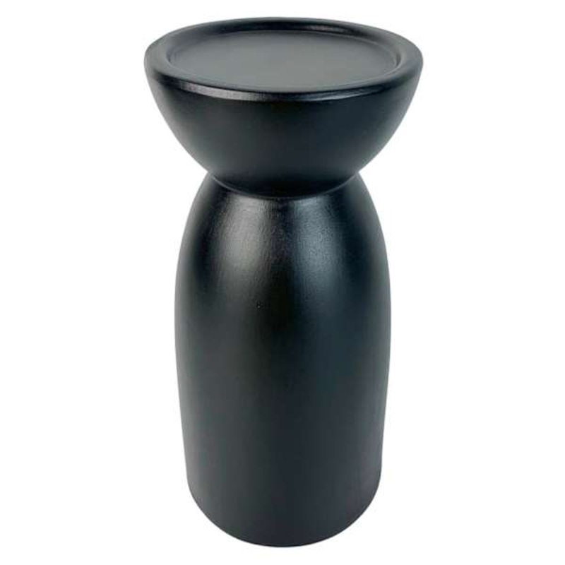 Black Ceramic Candle Holder, 5×10