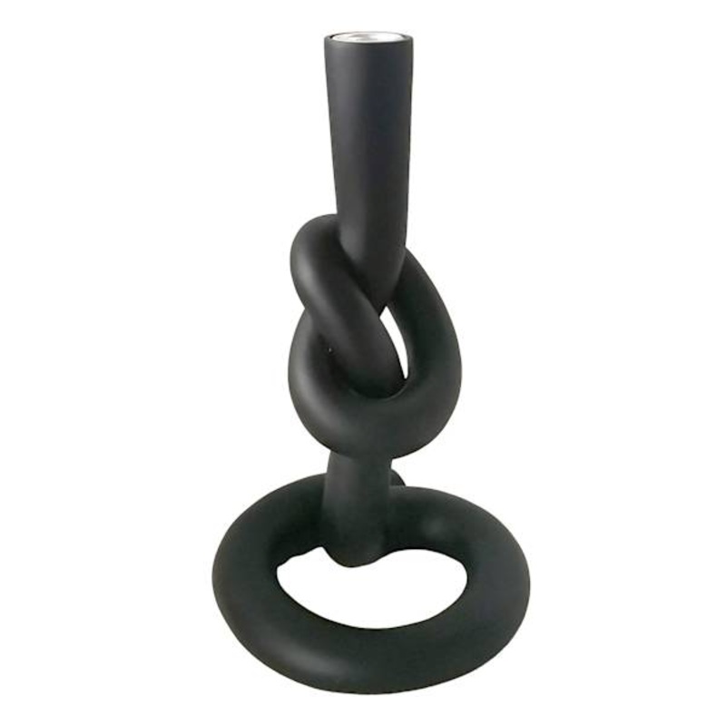 Black Knot Taper Candle Holder, 9.5″