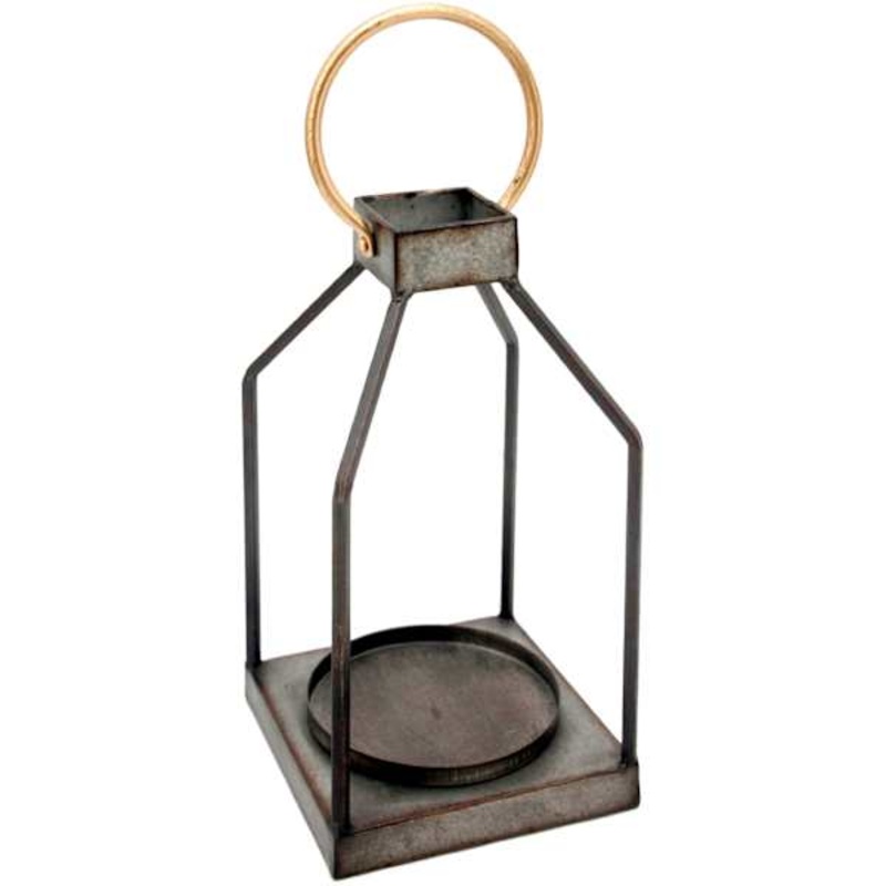 Black Metal Lantern, 15″