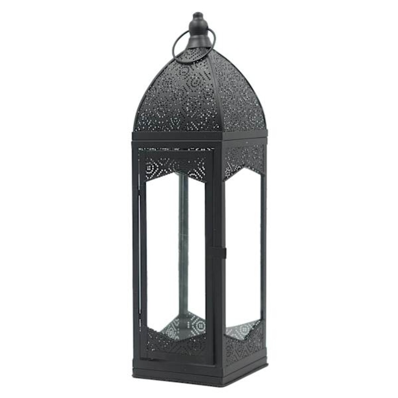 Black Metal Lantern, 18″