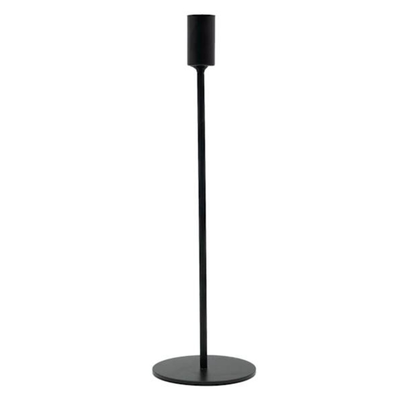 Black Metal Taper Candle Holder, 11″