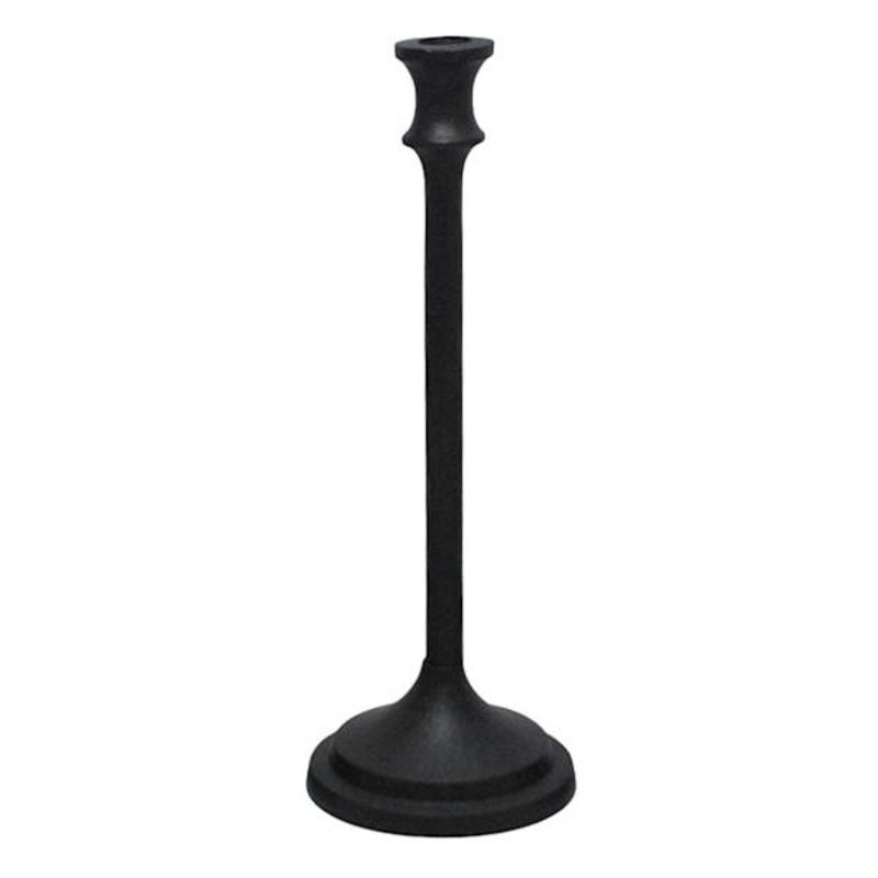 Black Metal Taper Candle Holder, 12.5″