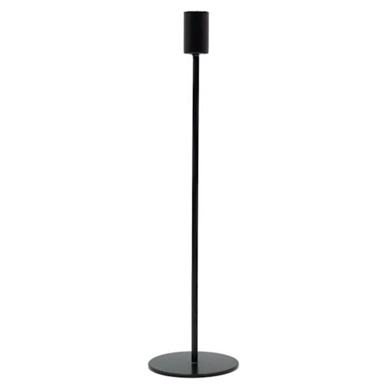 Black Metal Taper Candle Holder, 13″