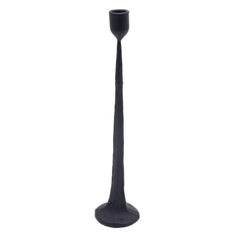 Black Metal Taper Candle Holder, 14″