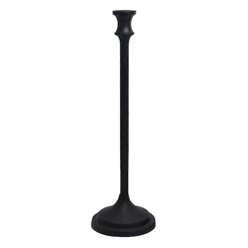 Black Metal Taper Candle Holder, 15.5″