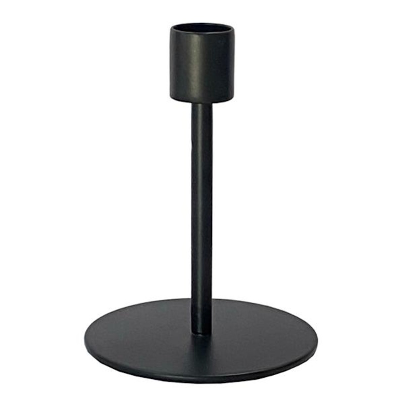 Black Metal Taper Candle Holder, 5.5″