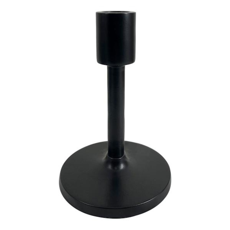 Black Metal Taper Candle Holder, 6″