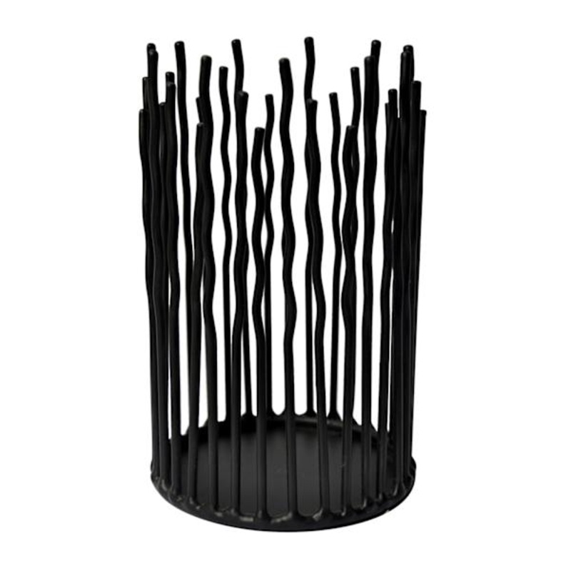 Black Metal Wire Candle Holder, 6″